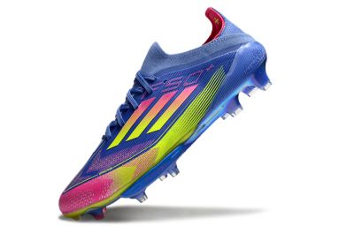 Adidas F50+ Elite Lightstrike Pro FG Low-Tops Football Boots - Blue/Yellow/Pink