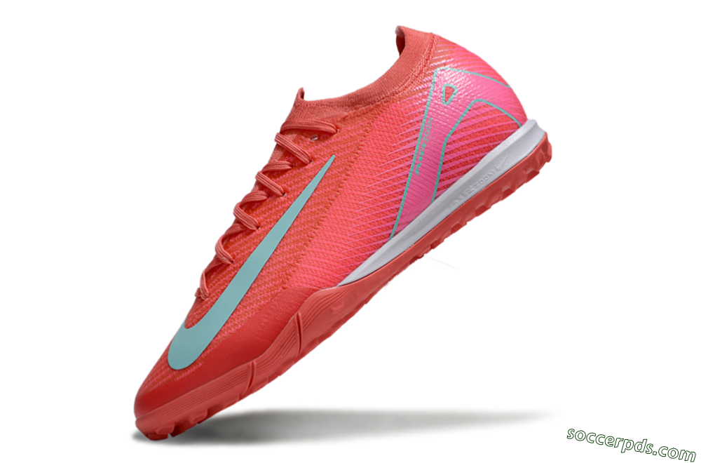 Nike Air Zoom Mercurial Vapor 16 Elite TF Low-Tops Football Shoes - Red/Jade/Pink 5