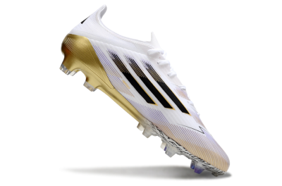 Adidas F50 Elite FG Low-Tops Football Boots - White/Black/Gold