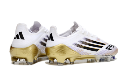 Adidas F50 Elite FG Low-Tops Football Boots - White/Black/Gold
