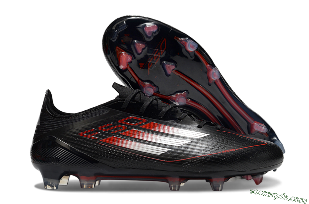 Adidas F50 Elite FG Low-Tops Football Boots - Black/Silver/Red 1