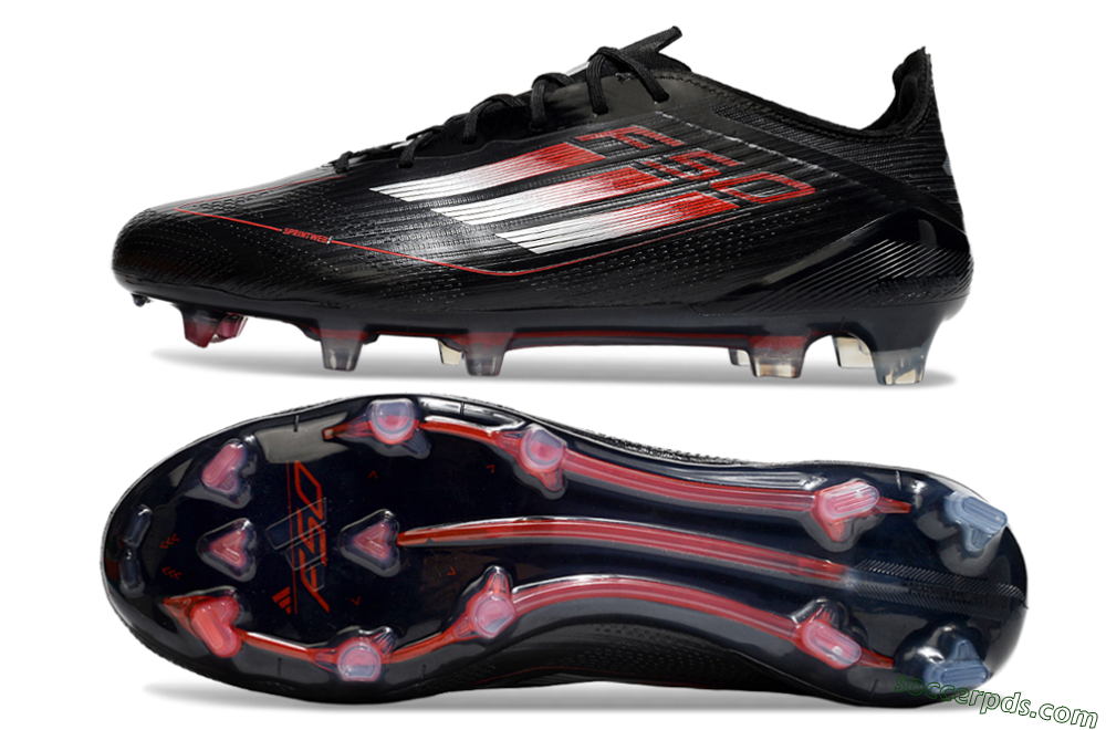 Adidas F50 Elite FG Low-Tops Football Boots - Black/Silver/Red 0