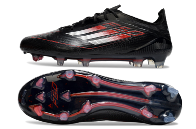 Adidas F50 Elite FG Low-Tops Football Boots - Black/Silver/Red