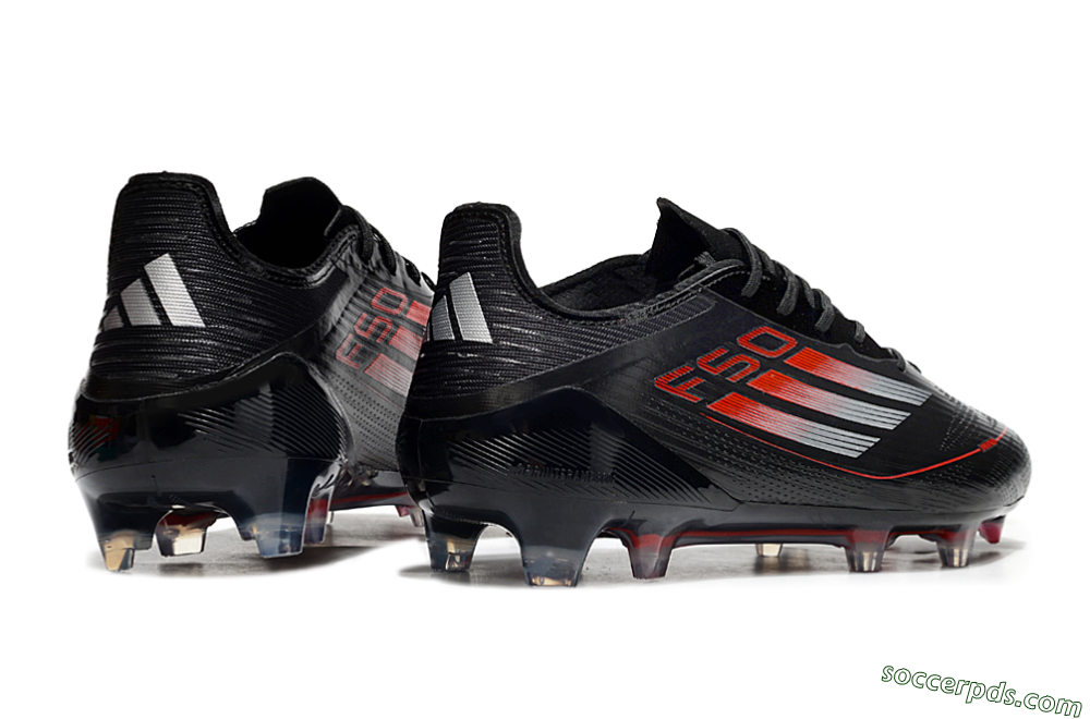 Adidas F50 Elite FG Low-Tops Football Boots - Black/Silver/Red 6