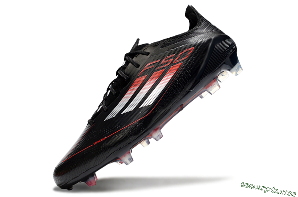 Adidas F50 Elite FG Low-Tops Football Boots - Black/Silver/Red 5