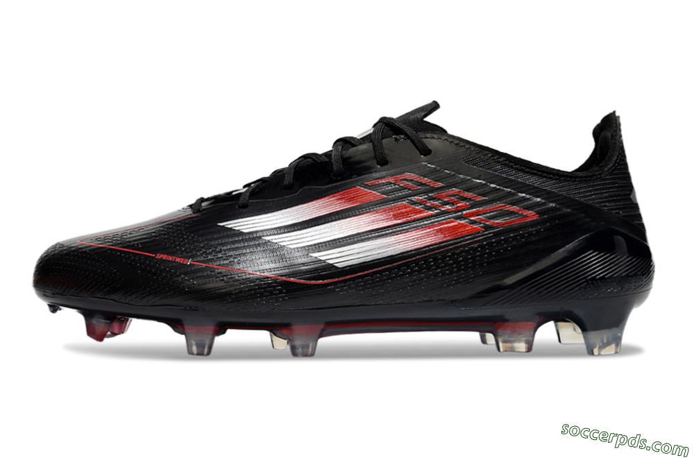 Adidas F50 Elite FG Low-Tops Football Boots - Black/Silver/Red 2