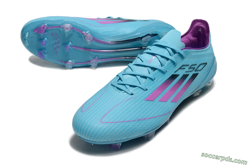 Adidas F50 Elite FG Low-Tops Football Boots - Jade/Purple/Black 3