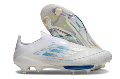 Adidas F50+ Elite Lightstrike Pro FG Low-Tops Football Boots - Beige/White/Blue