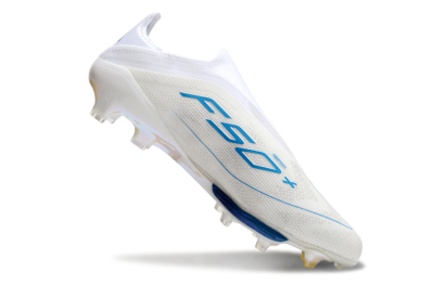 Adidas F50+ Elite Lightstrike Pro FG Low-Tops Football Boots - Beige/White/Blue