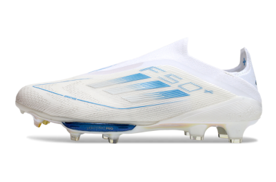 Adidas F50+ Elite Lightstrike Pro FG Low-Tops Football Boots - Beige/White/Blue