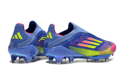 Adidas F50+ Elite Lightstrike Pro FG Low-Tops Football Boots - Blue/Yellow/Pink