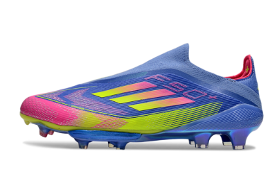 Adidas F50+ Elite Lightstrike Pro FG Low-Tops Football Boots - Blue/Yellow/Pink