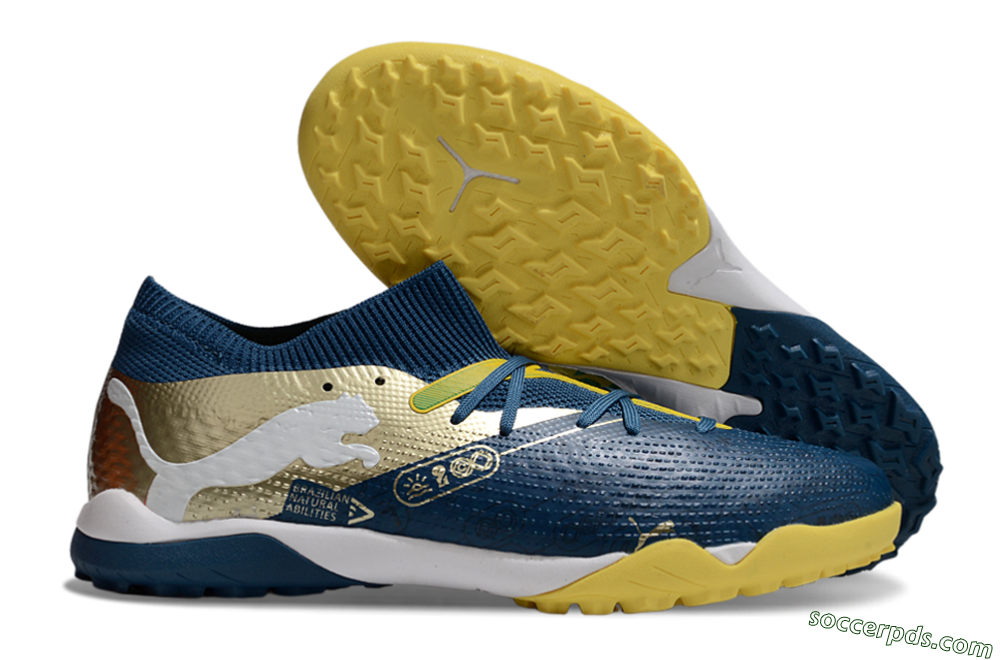 Puma Future 7 Ultimate TF Low-Tops Football Shoes - Blue/White/Gold 1