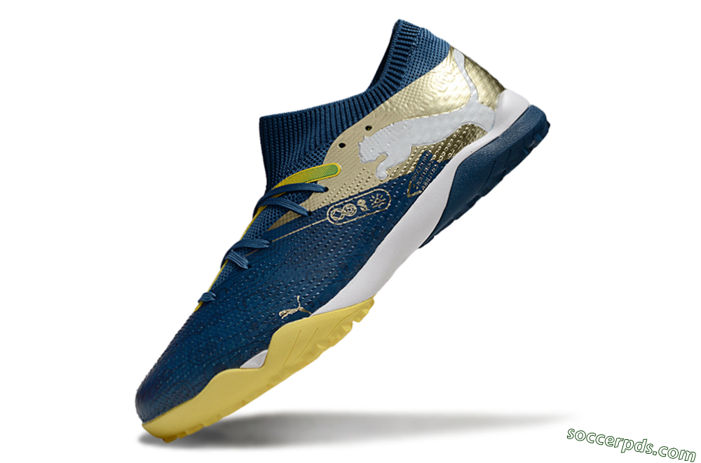 Puma Future 7 Ultimate TF Low-Tops Football Shoes - Blue/White/Gold 5