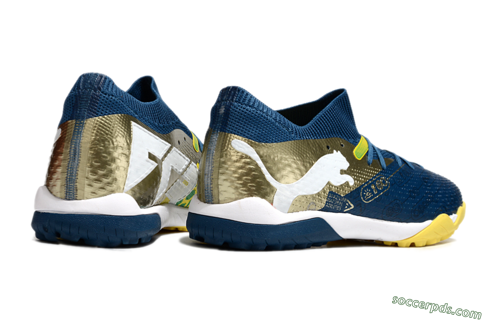 Puma Future 7 Ultimate TF Low-Tops Football Shoes - Blue/White/Gold 6