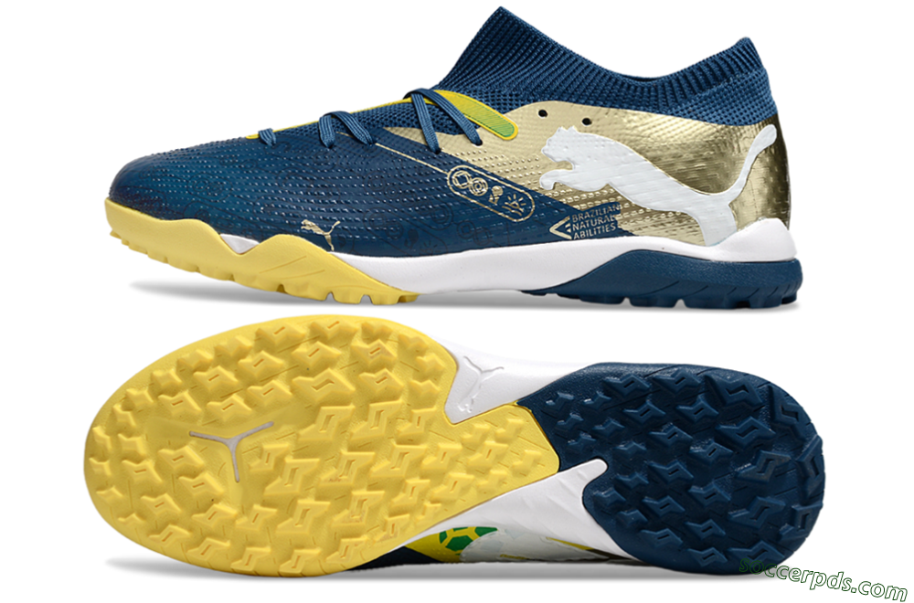 Puma Future 7 Ultimate TF Low-Tops Football Shoes - Blue/White/Gold 0