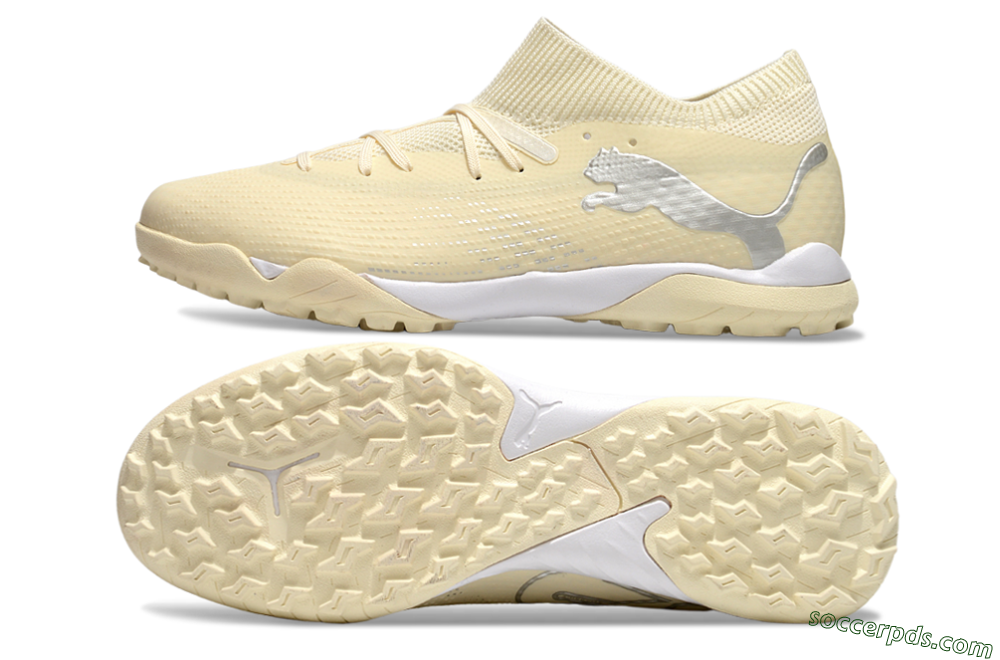 Puma Future 7 Ultimate TF Low-Tops Football Shoes - Beige/Silver/White 0