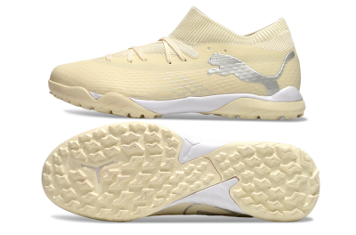 Puma Future 7 Ultimate TF Low-Tops Football Shoes - Beige/Silver/White