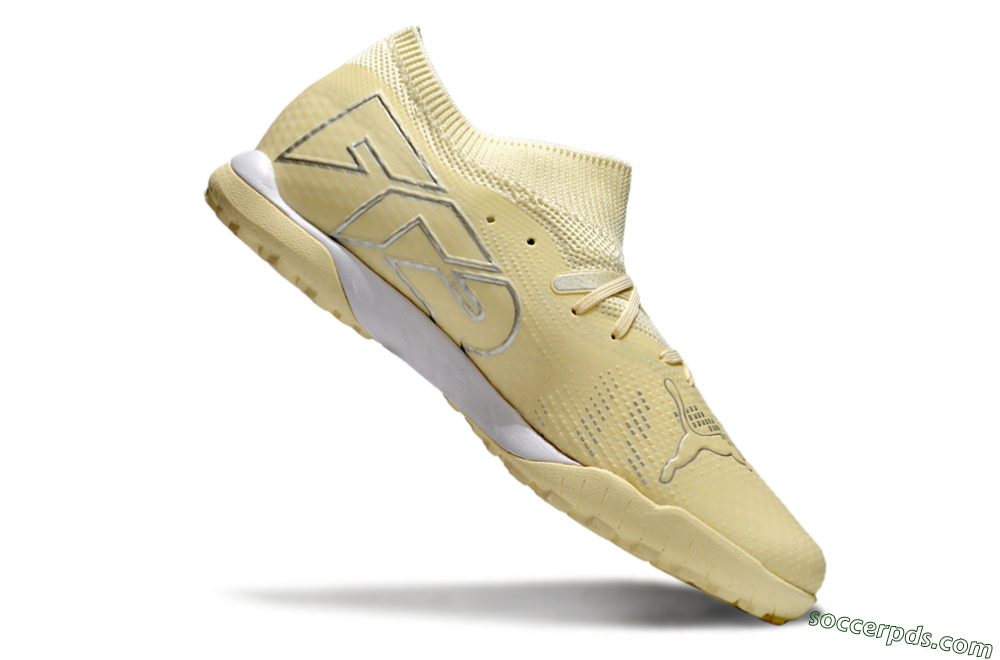 Puma Future 7 Ultimate TF Low-Tops Football Shoes - Beige/Silver/White 4