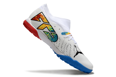 Puma Future 7 Ultimate TF Low-Tops Football Shoes - White/Yellow/Red/Blue