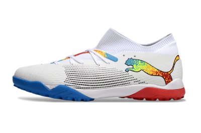 Puma Future 7 Ultimate TF Low-Tops Football Shoes - White/Yellow/Red/Blue
