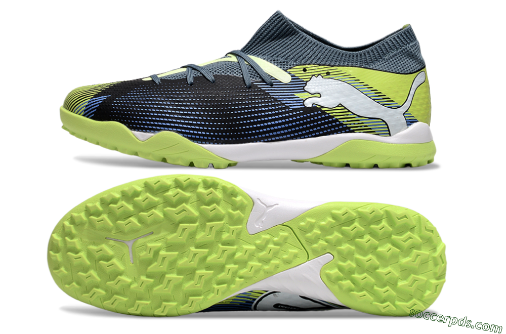 Puma Future 7 Ultimate TF Low-Tops Football Shoes - Black/Blue/Yellow 0