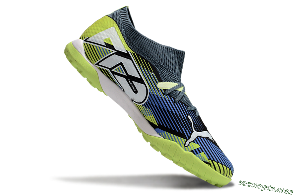 Puma Future 7 Ultimate TF Low-Tops Football Shoes - Black/Blue/Yellow 4