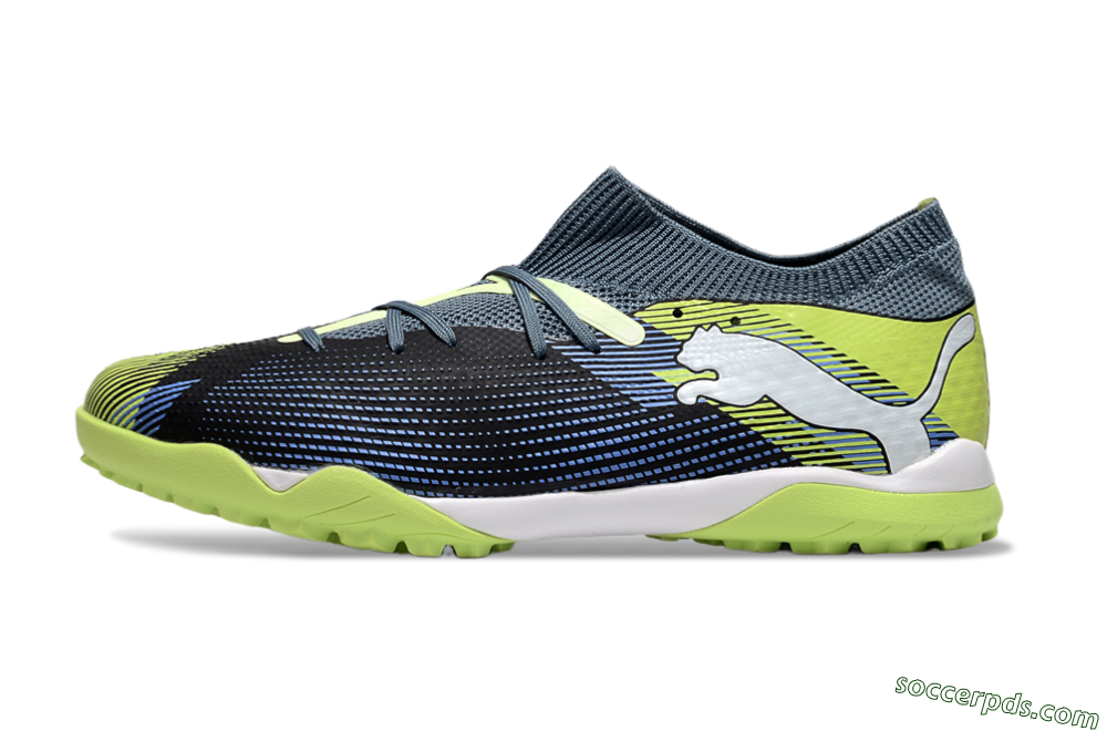 Puma Future 7 Ultimate TF Low-Tops Football Shoes - Black/Blue/Yellow 2
