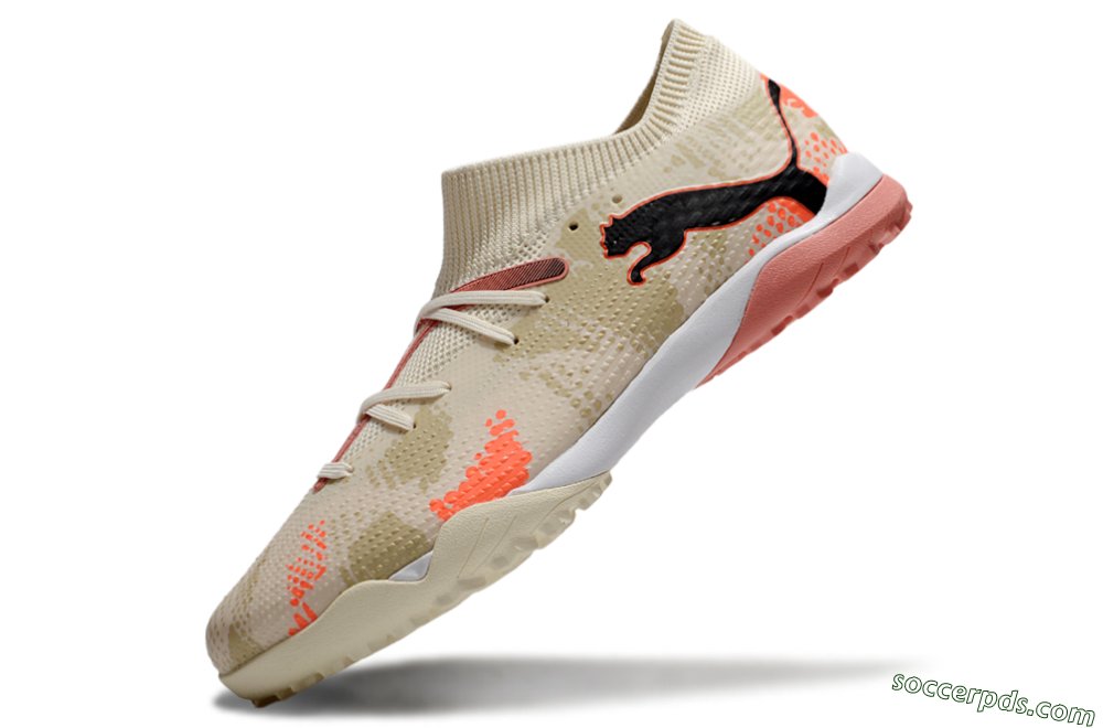 Puma Future 7 Ultimate TF Low-Tops Football Shoes - Beige/Black/Red 5