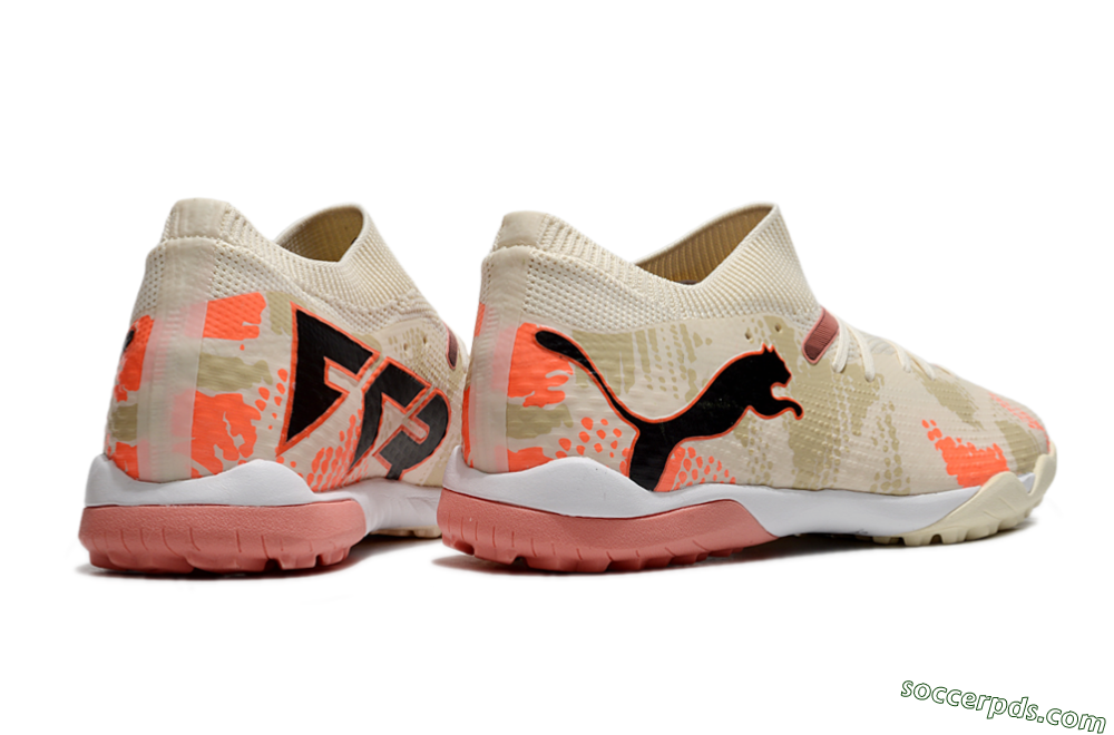 Puma Future 7 Ultimate TF Low-Tops Football Shoes - Beige/Black/Red 6