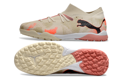 Puma Future 7 Ultimate TF Low-Tops Football Shoes - Beige/Black/Red