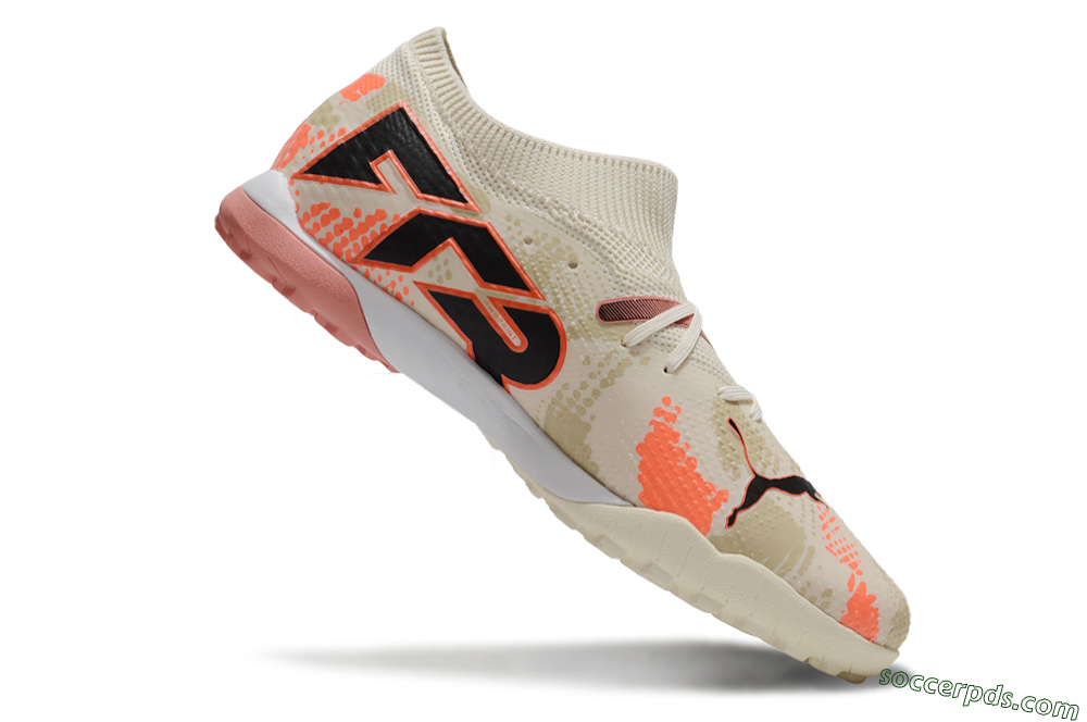 Puma Future 7 Ultimate TF Low-Tops Football Shoes - Beige/Black/Red 4
