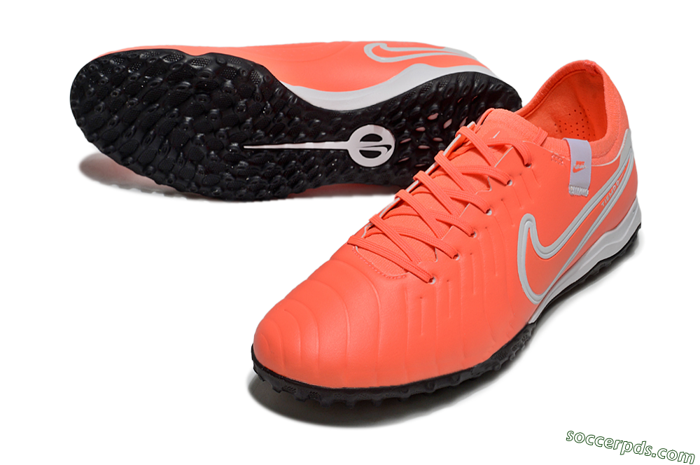 Nike Tiempo Legend 10 Pro TF Low-Tops Football Shoes - Red/White/Black 3