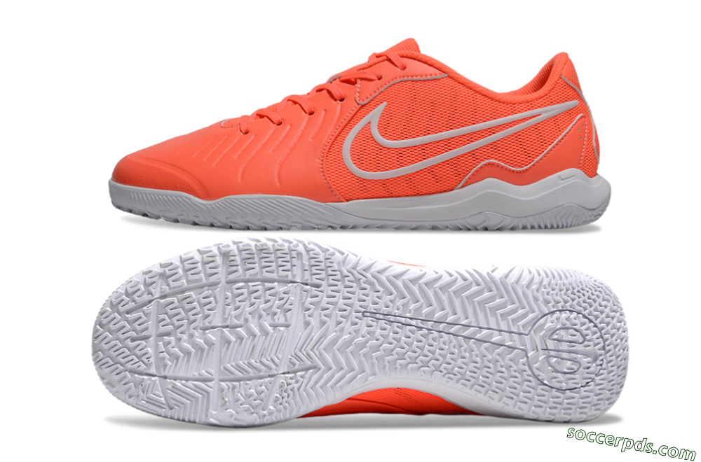 Nike Tiempo Legend 10 Academy IC Low-Tops Football Shoes - Red/White 0