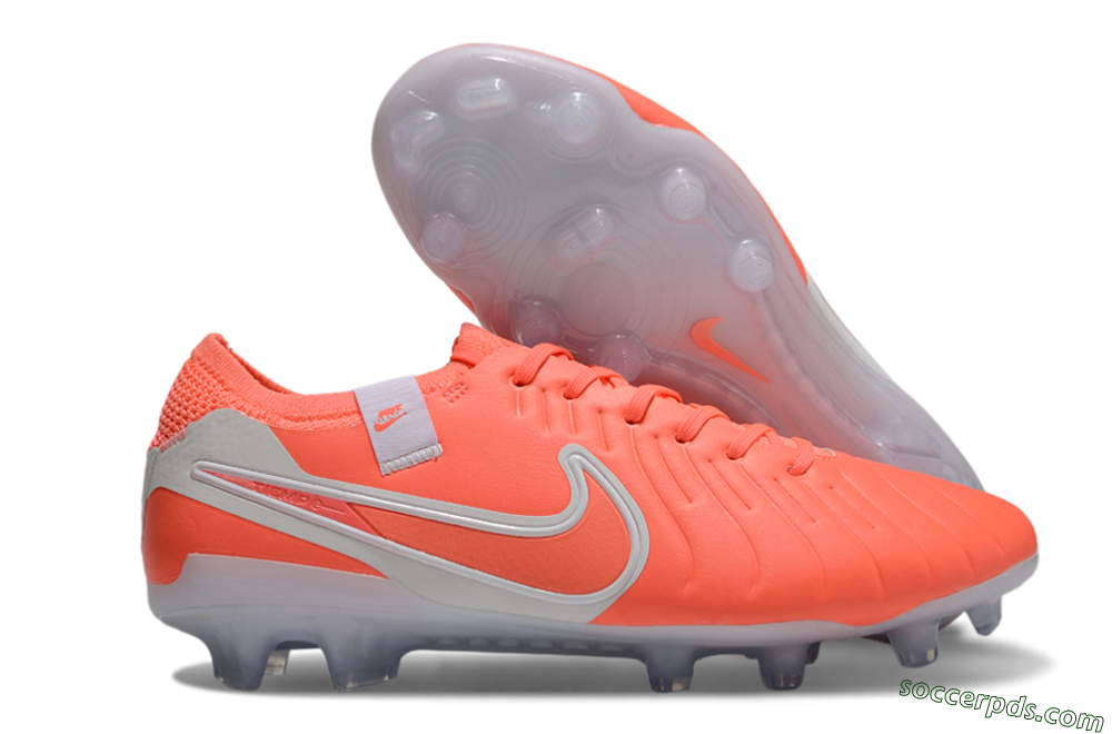 Nike Tiempo Legend 10 Elite FG Low-Tops Football Boots - Red/White 1