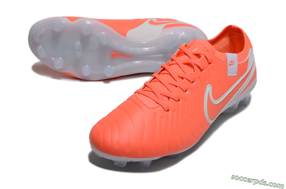 Nike Tiempo Legend 10 Elite FG Low-Tops Football Boots - Red/White 3