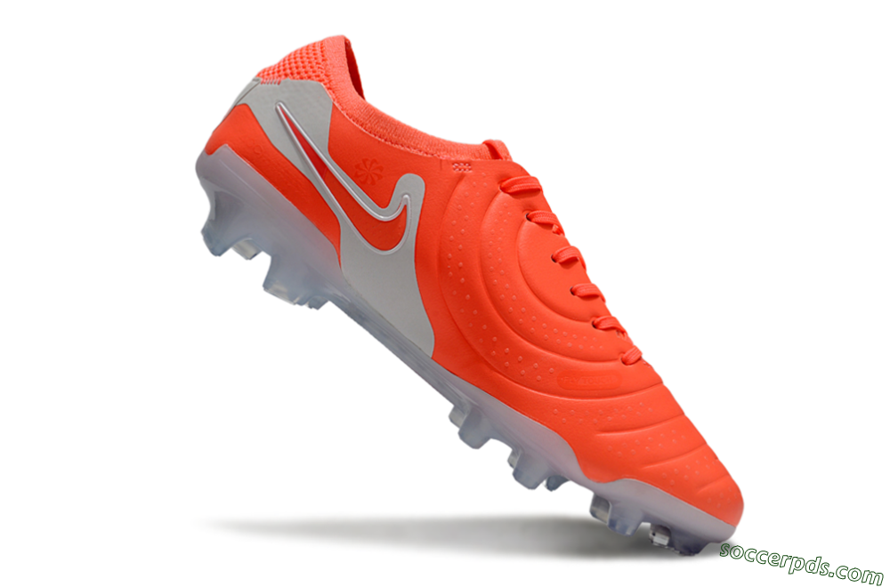 Nike Tiempo Legend 10 Elite FG Low-Tops Football Boots - Red/White 4