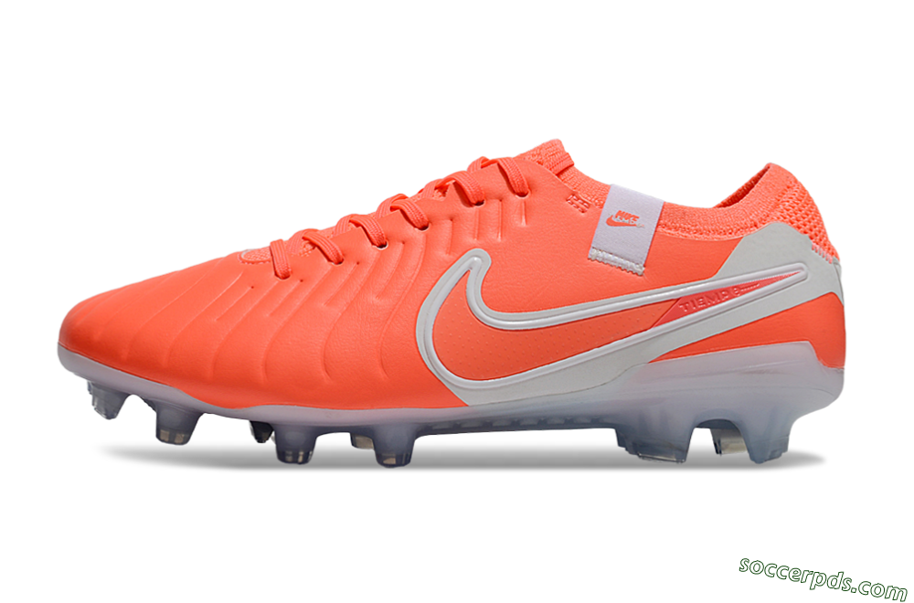Nike Tiempo Legend 10 Elite FG Low-Tops Football Boots - Red/White 2