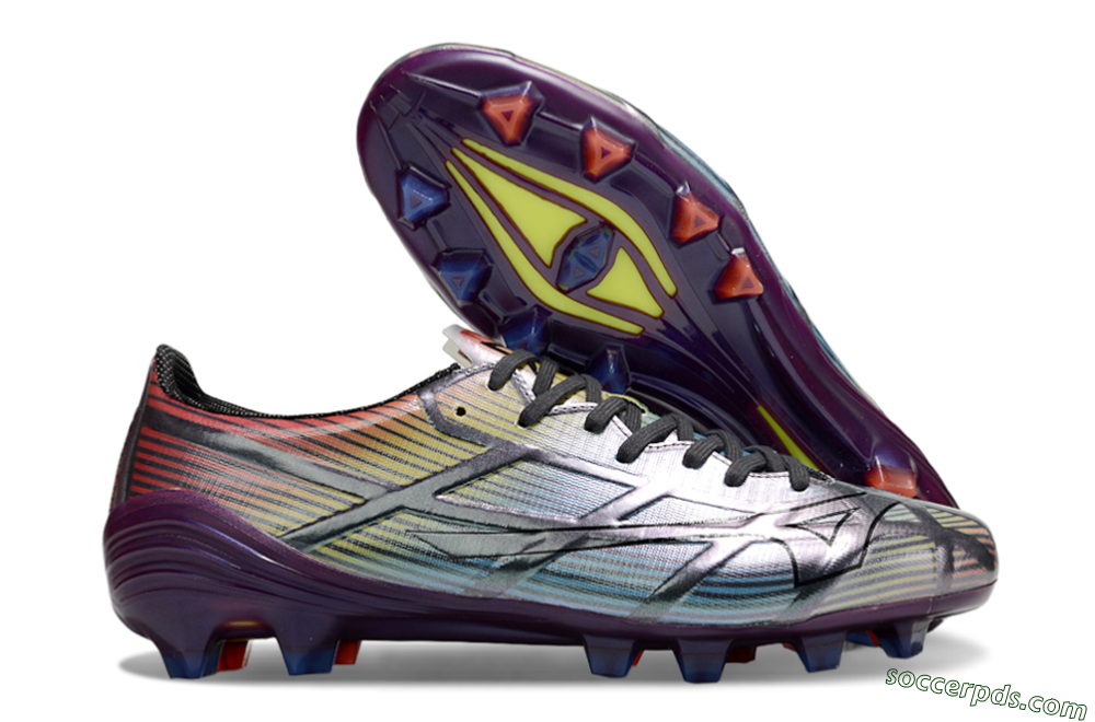 Mizuno Morelia Neo Sala FG Low-Tops Football Boots - Blue/Yellow/Red/Purple 1