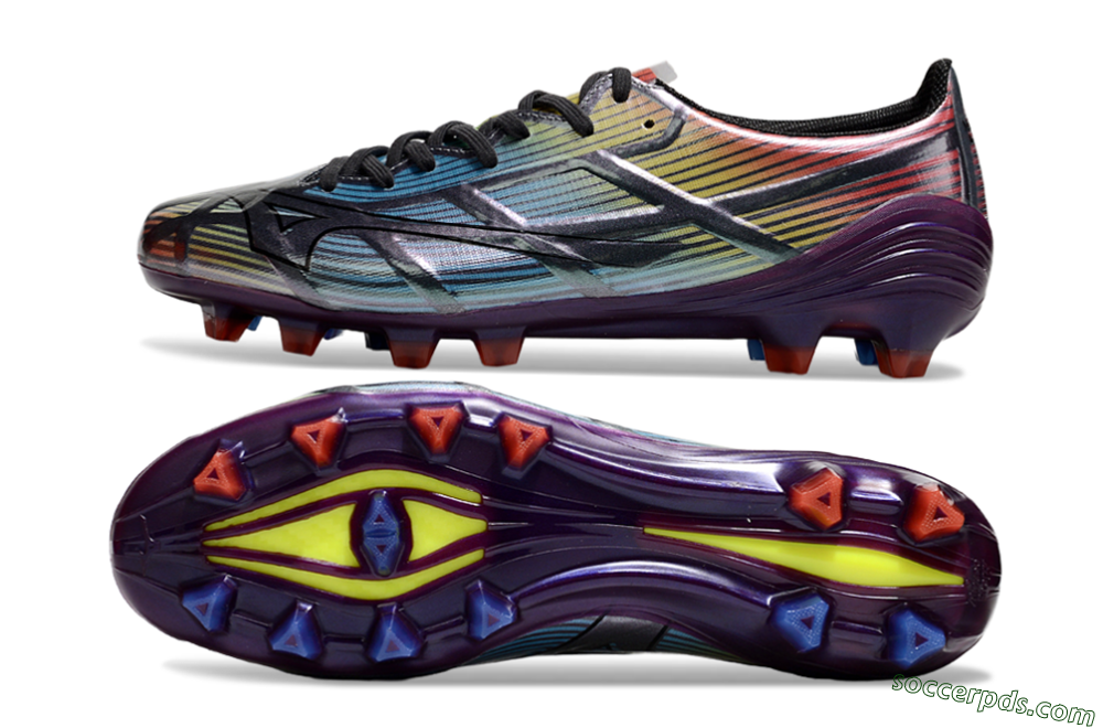 Mizuno Morelia Neo Sala FG Low-Tops Football Boots - Blue/Yellow/Red/Purple 0