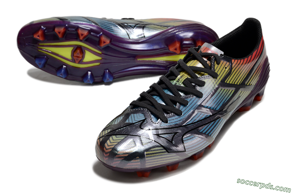 Mizuno Morelia Neo Sala FG Low-Tops Football Boots - Blue/Yellow/Red/Purple 3