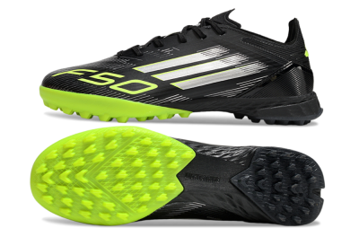 Adidas F50 Pro TF Low-Tops Football Shoes - Black/Yellow/Silver