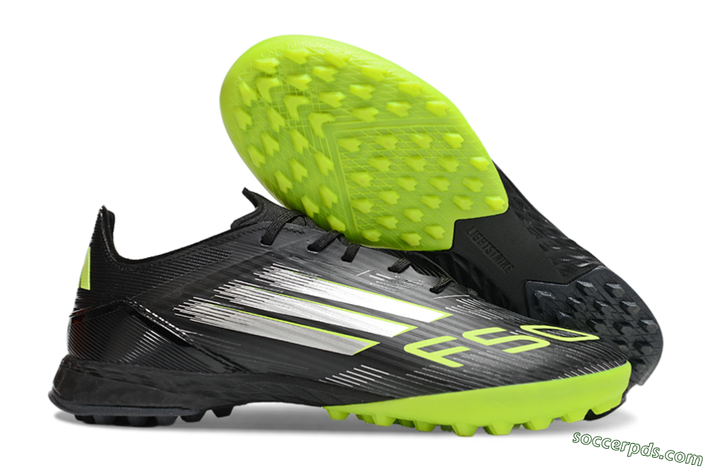 Adidas F50 Pro TF Low-Tops Football Shoes - Black/Yellow/Silver 1