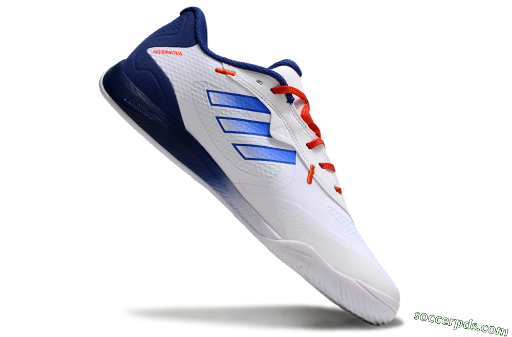 Adidas Fevernova IC Low-Tops Football Shoes - White/Blue/Red 4