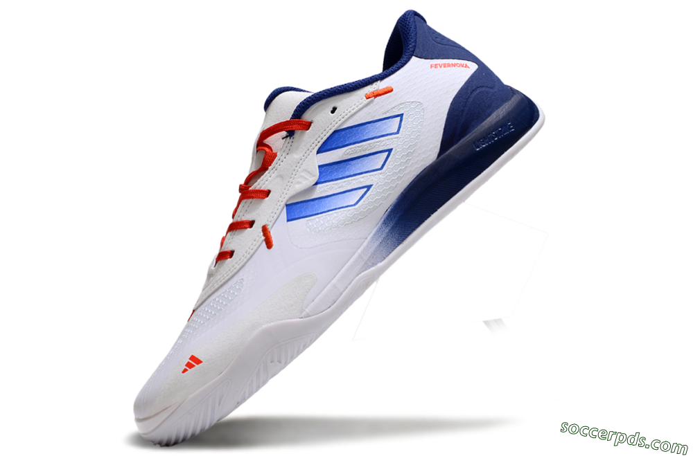 Adidas Fevernova IC Low-Tops Football Shoes - White/Blue/Red 5