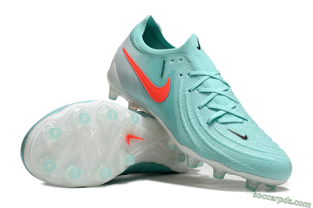 Nike Phantom GX Elite AG Low-Tops Football Boots - Jade/Red/White 3