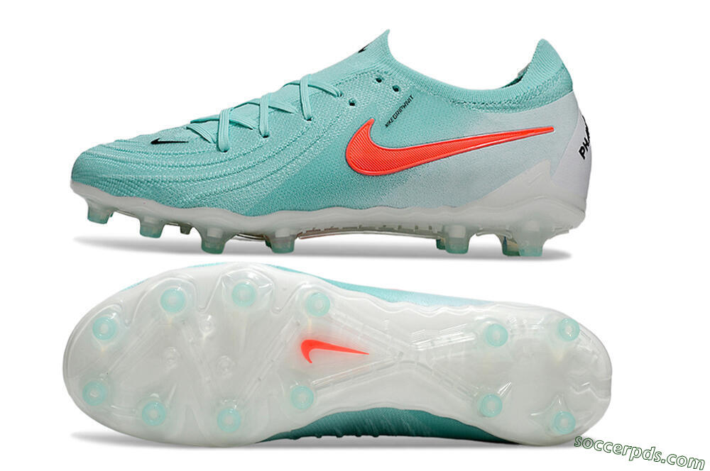 Nike Phantom GX Elite AG Low-Tops Football Boots - Jade/Red/White 0