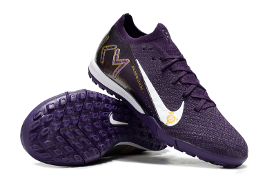 Nike Air Zoom Mercurial Vapor 16 Elite TF Low-Tops Football Shoes - Purple/White/Gold
