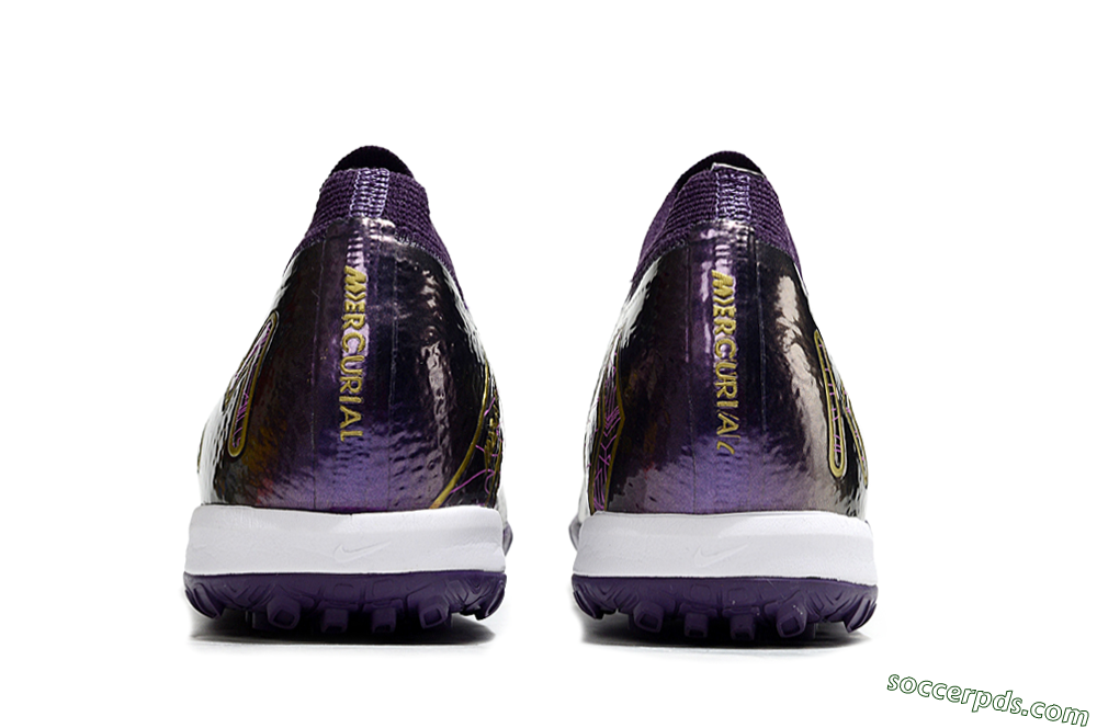Nike Air Zoom Mercurial Vapor 16 Elite TF Low-Tops Football Shoes - Purple/White/Gold 5