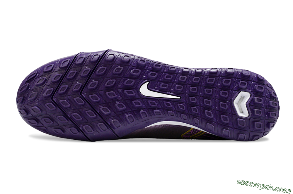 Nike Air Zoom Mercurial Superfly 10 Elite TF High-Tops Football Shoes - Purple/White/Gold 6